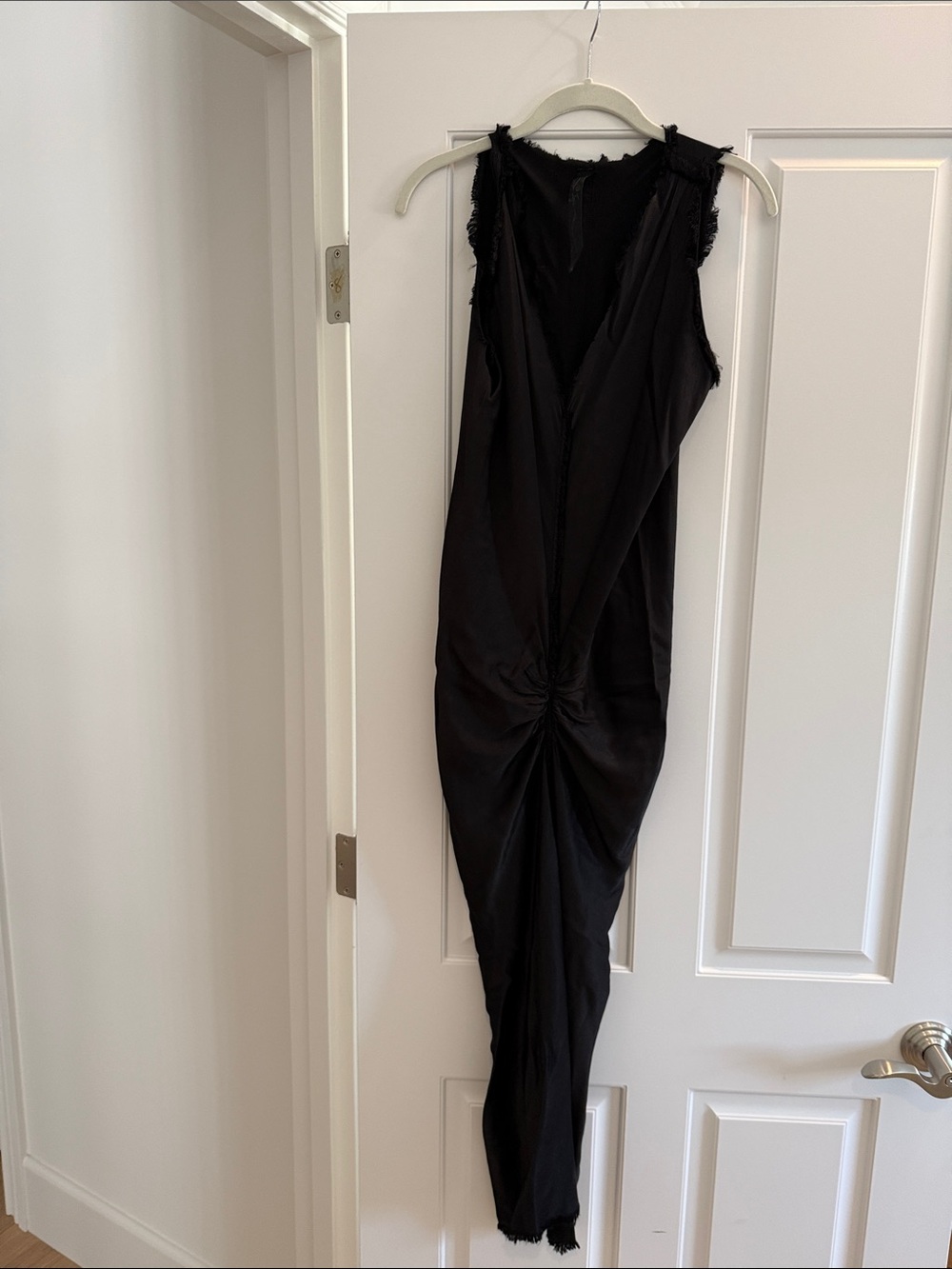 Twist-Front Black Maxi Dress - Sleeveless